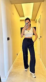 TENSEL LACİVERT PANTOLON