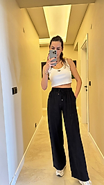 TENSEL SİYAH PONTOLON