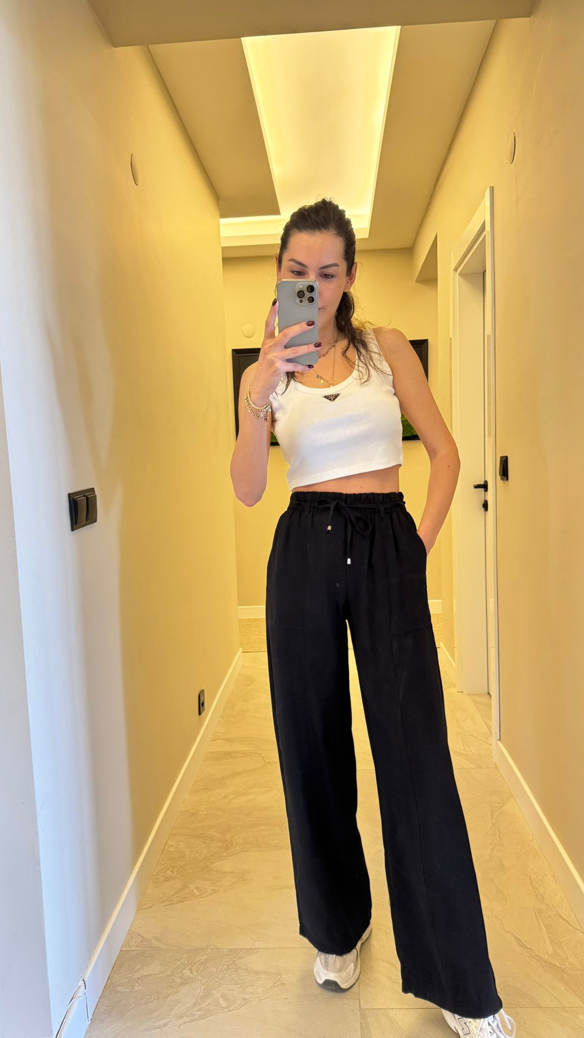 TENSEL SİYAH PONTOLON